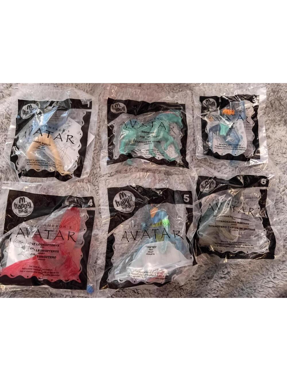 2009 McDonald's Happy Meal James Cameron's AVATAR Complete Set of 6 - New/Sealed